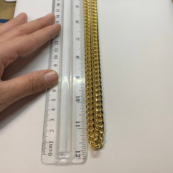 Necklace Yellow Gold, Miami Cuban Link Necklace - Picture 8 of 9